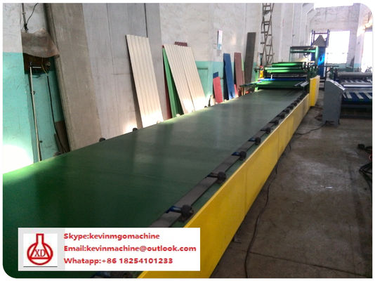 Double Roller Extruding Light Weight Sandwich Panel Machine untuk bahan bangunan