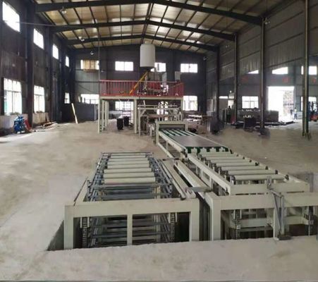 Semi Otomatis Serat Cement Board Heavy Duty Sandwich Wall Panel Produksi Line