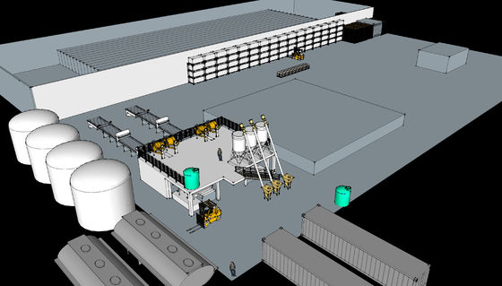 Mesin Pembuat Panel Dinding Bangunan Otomatis dengan Kapasitas Produksi 2000 meter persegi