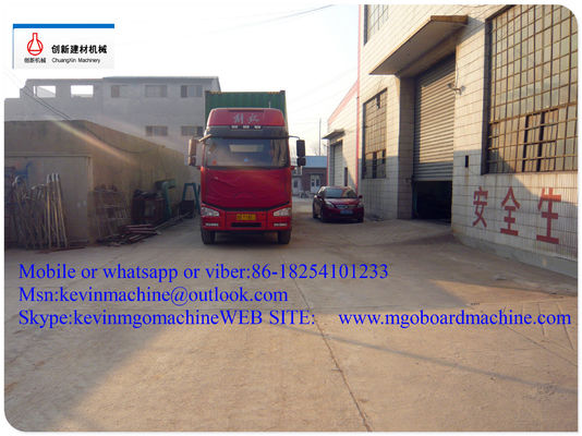 Lini Produksi Papan MgO Semi Otomatis Dengan Kapasitas Besar 1500 Lembar Per Hari 8 Jam