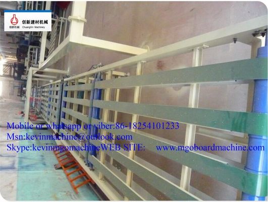 Lini Produksi Papan MgO Daya 54 KW Biru Dengan Mesin Pencampur Poros Ganda