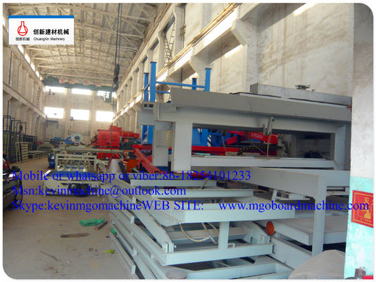 Lebar 1300mm Magnesium Oksida Wall Panel Membuat Mesin Dengan Conveyor Sekrup