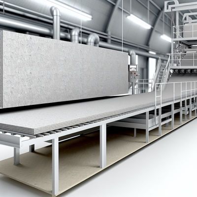 Lini Produksi Papan Semen Serat Kepadatan 1.2-1.6g/cm3 Penyerapan Air Rendah untuk Penggunaan Industri