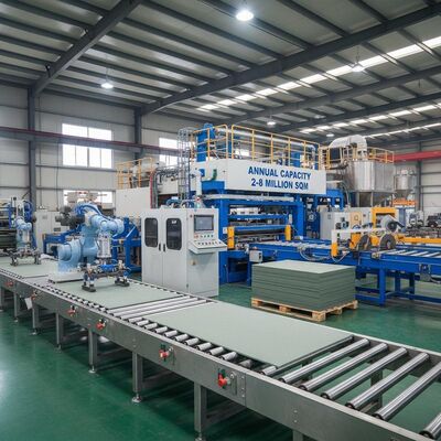 Kapasitas Tahunan 2-8 Juta Sqm Lini Produksi Lembaran Semen Fiber Semi-Otomatis Menampilkan Otomatisasi Tinggi Dengan Sistem Kontrol PLC