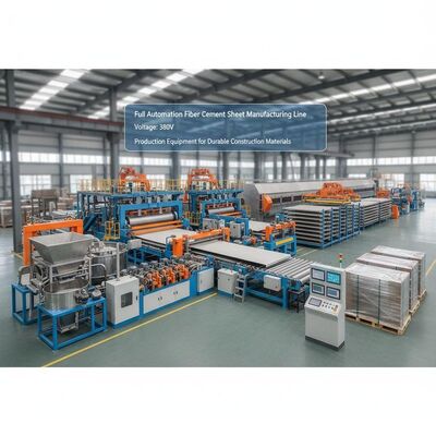 Fiber Cement Sheet Full Automation Line Voltage 380V Perlengkapan Produksi untuk Bahan Bangunan Berkelanjutan