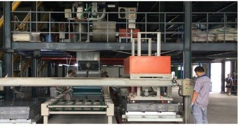 Mesin Pembuat Papan Langit-Langit Magnesium Oksida Dan Panel Dinding Sandwich Garansi 1 Tahun