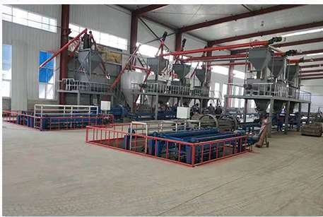 Semi Otomatis Serat Cement Board Heavy Duty Sandwich Wall Panel Produksi Line