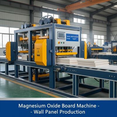 Kapasitas 600 Lembar Mesin Papan Magnesium Oksida 8 Jam Memastikan Kepadatan Papan 1.2gcm3 Cocok untuk Produksi Panel Dinding